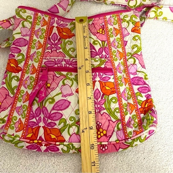 Vera Bradley Retired Lilli Bell 2013 Pink Floral Cross Body Shoulder Bag - Picture 9 of 10